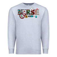 Heather Grey christmas nurse Premium Sweatshirt - RanaPortraitStore