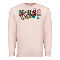 Pale Pink christmas nurse Premium Sweatshirt - RanaPortraitStore