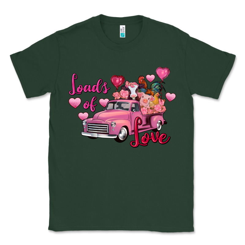 Loads Of Love Valentine's Day Farm Truck Classic Tee by FaDigitalArtStudio | Teevron