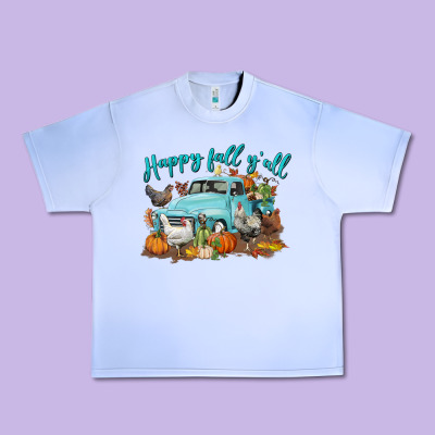 Happy Fall Y'all Urban Heavy Tee Designed By Lillyallendesigns