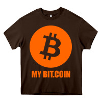 Chocolate Brown my bitcoin Heavy Core Tee - linhVisuals