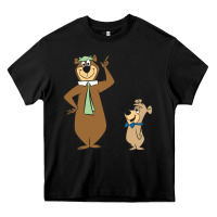 Black Yogi Bear Heavy Core Tee - linhVisuals