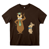 Chocolate Brown Yogi Bear Heavy Core Tee - linhVisuals