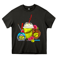 Asphalt Softball Frappe Coffee Heavy Core Tee - FaDigitalArtStudio