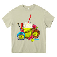 Mossy Softball Frappe Coffee Heavy Core Tee - FaDigitalArtStudio