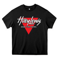 Black huey lewis & the news Heavy Core Tee - linhVisuals