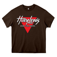 Chocolate Brown huey lewis & the news Heavy Core Tee - linhVisuals