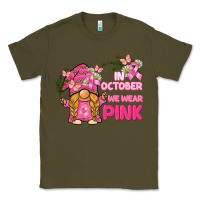 Army Green in october we wear pink gnome Classic Tee - BarkalooDesign