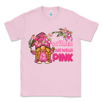 Bubblegum Pink in october we wear pink gnome Classic Tee - BarkalooDesign