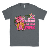 Charcoal Heather in october we wear pink gnome Classic Tee - BarkalooDesign