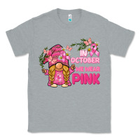 Heather Grey in october we wear pink gnome Classic Tee - BarkalooDesign