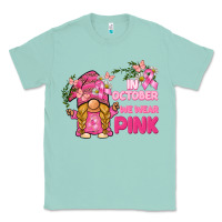 Seafoam in october we wear pink gnome Classic Tee - BarkalooDesign