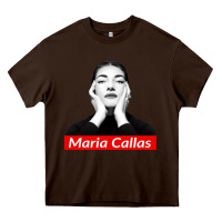 Chocolate Brown Maria Callas Heavy Core Tee - linhVisuals