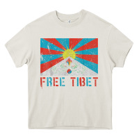 Cream free tibet Heavy Core Tee - linhVisuals
