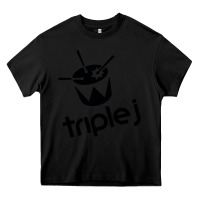 Black triple j Heavy Core Tee - linhVisuals