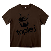 Chocolate Brown triple j Heavy Core Tee - linhVisuals