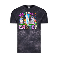 Cloud Black My 1st Easter Vintage Tee - CowhideDigitalArt