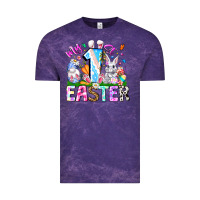 Cloud Purple My 1st Easter Vintage Tee - CowhideDigitalArt