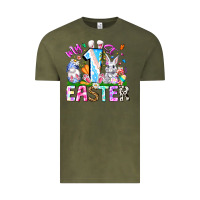 Vintage Olive My 1st Easter Vintage Tee - CowhideDigitalArt