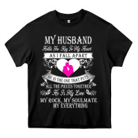 Black my husband holds the key to my heart Heavy Core Tee - linhVisuals