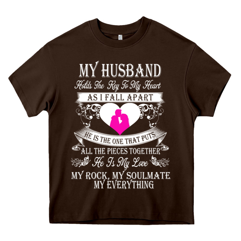 My Husband Holds The Key To My Heart Heavy Core Tee by linhVisuals | Teevron