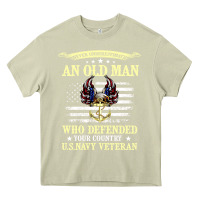 Mossy never underestimate an old man us navy veteran Heavy Core Tee - linhVisuals