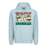 Blue Mist Chillin with my Snowmies Premium Hoodie - BarkalooDesign