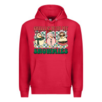 Cardinal Chillin with my Snowmies Premium Hoodie - BarkalooDesign