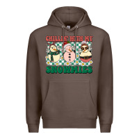 Coffee Chillin with my Snowmies Premium Hoodie - BarkalooDesign