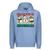 Colony Blue Chillin with my Snowmies Premium Hoodie - BarkalooDesign