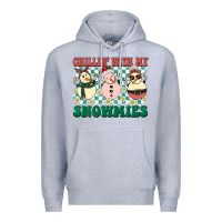 Heather Grey Chillin with my Snowmies Premium Hoodie - BarkalooDesign