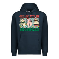 Navy Chillin with my Snowmies Premium Hoodie - BarkalooDesign
