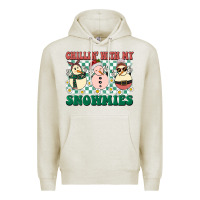 Oatmeal Heather Chillin with my Snowmies Premium Hoodie - BarkalooDesign