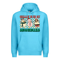 Ocean Blue Chillin with my Snowmies Premium Hoodie - BarkalooDesign