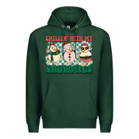Sports Green Chillin with my Snowmies Premium Hoodie - BarkalooDesign