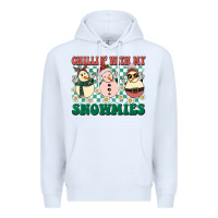 White Chillin with my Snowmies Premium Hoodie - BarkalooDesign
