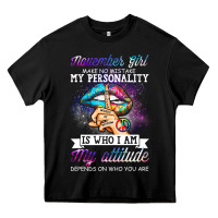 Black november girl make no mistake my personality funny Heavy Core Tee - linhVisuals