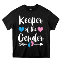 Black keeper of the gender reveal tee shirt girl or boy blue pink Heavy Core Tee - linhVisuals