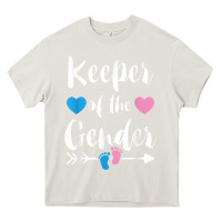 Cream keeper of the gender reveal tee shirt girl or boy blue pink Heavy Core Tee - linhVisuals