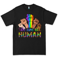 Black We Are All Human Premium Tee - BundleAndBundleShop