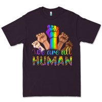 Plum We Are All Human Premium Tee - BundleAndBundleShop