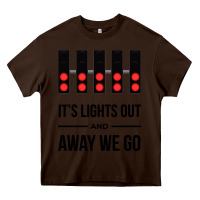 Chocolate Brown it's lights out and away we go Heavy Core Tee - linhVisuals