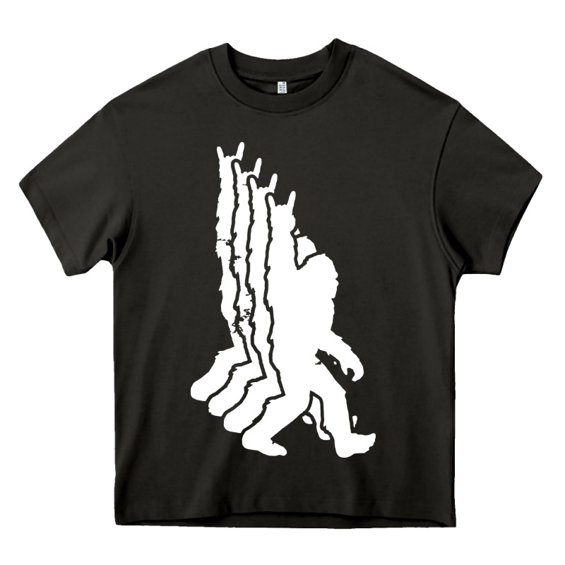 Retro Bigfoot Funny Sasquatch And Peace Heavy Core Tee by linhVisuals | Teevron