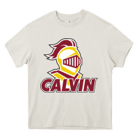 Cream calvin knights cu Heavy Core Tee - linhVisuals