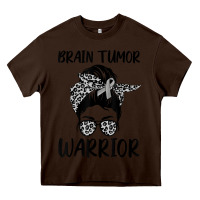 Chocolate Brown brain cancer tumor awareness go gray in may t shirt Heavy Core Tee - linhVisuals