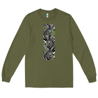 Army Green zebra Long Sleeve Tee - LillyAllenDesigns
