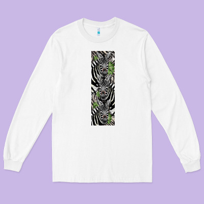 Zebra Long Sleeve Tee Designed By Lillyallendesigns