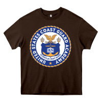 Chocolate Brown United States Coast Guard Academy Heavy Core Tee - linhVisuals