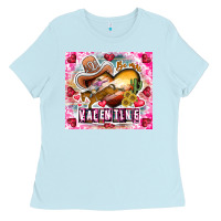 Baby Blue Be Mine Valentine Ladies Tee - CowhideDigitalArt