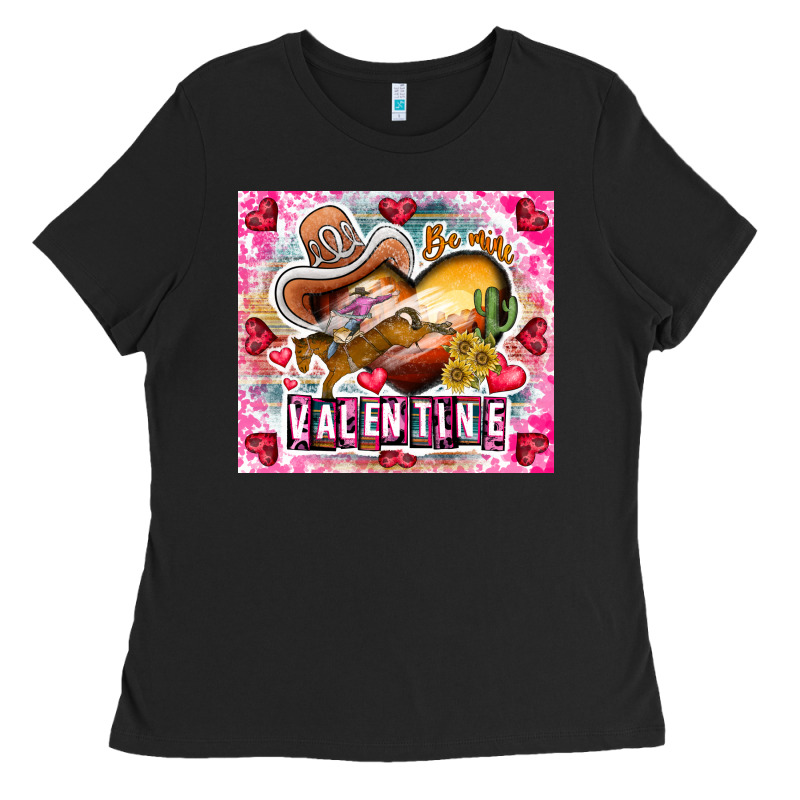 Be Mine Valentine Ladies Tee by CowhideDigitalArt | Teevron